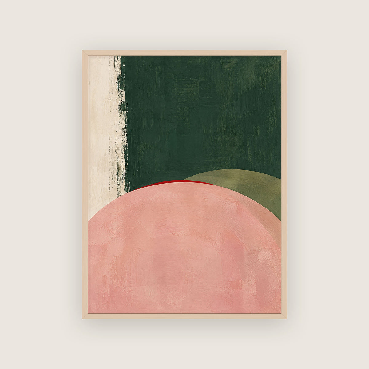 Rémanence – Affiche abstraite rose et vert