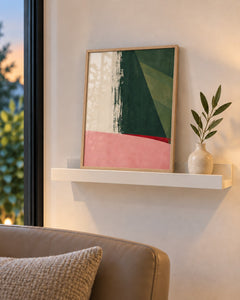 Rémanence – Affiche abstraite rose et vert