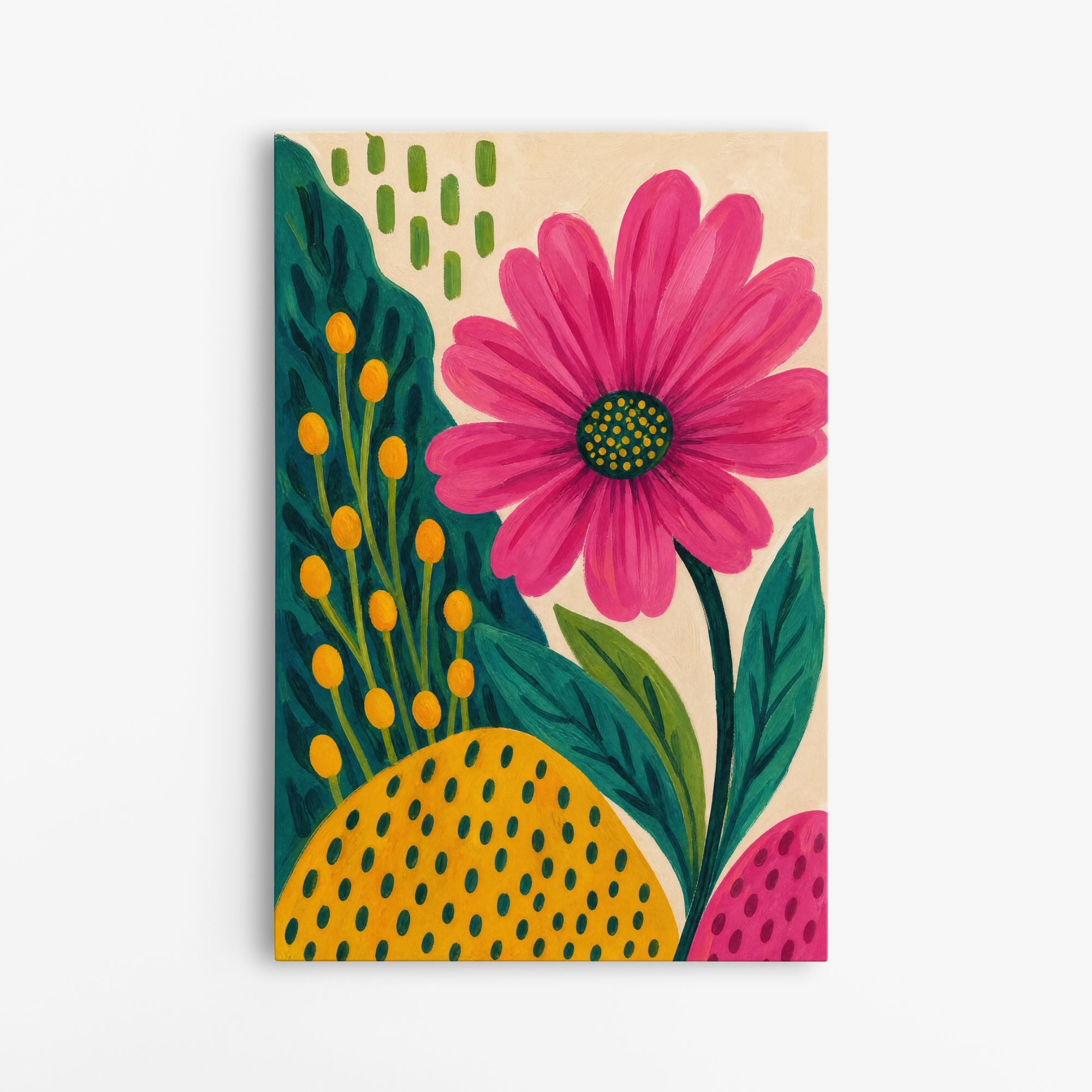 Lumière Végétale – Tableau Floral Rose