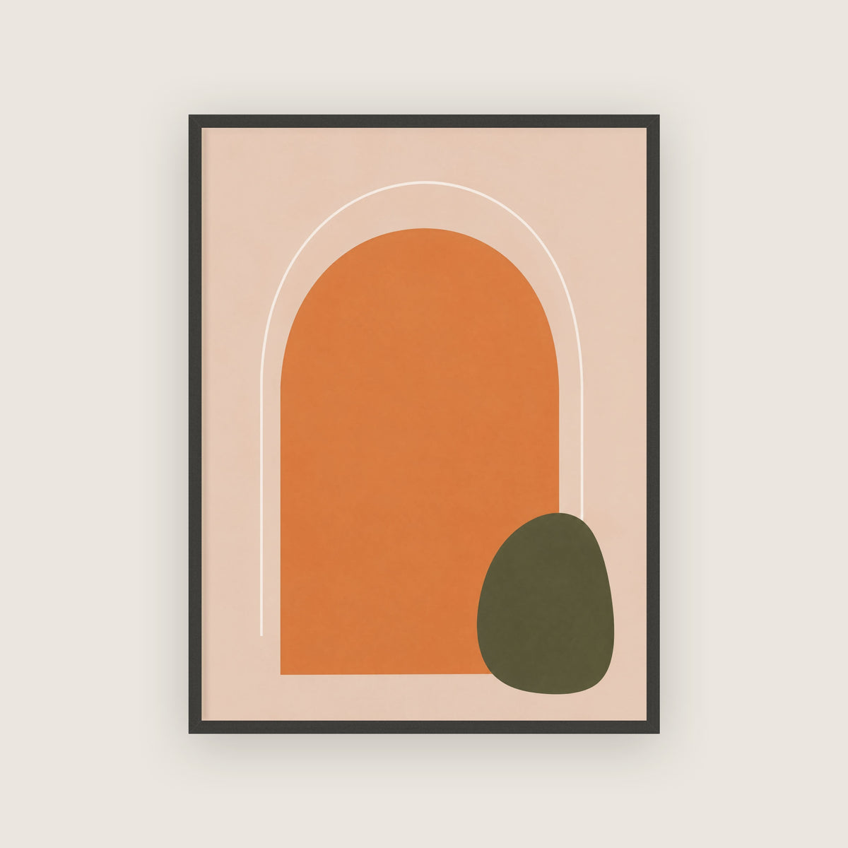 Riad – Affiche arche orange et rose