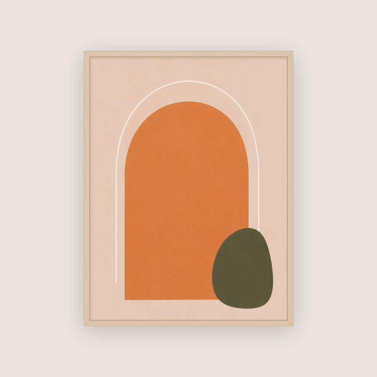 Riad – Affiche arche orange et rose