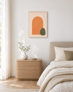 Riad – Affiche arche orange et rose