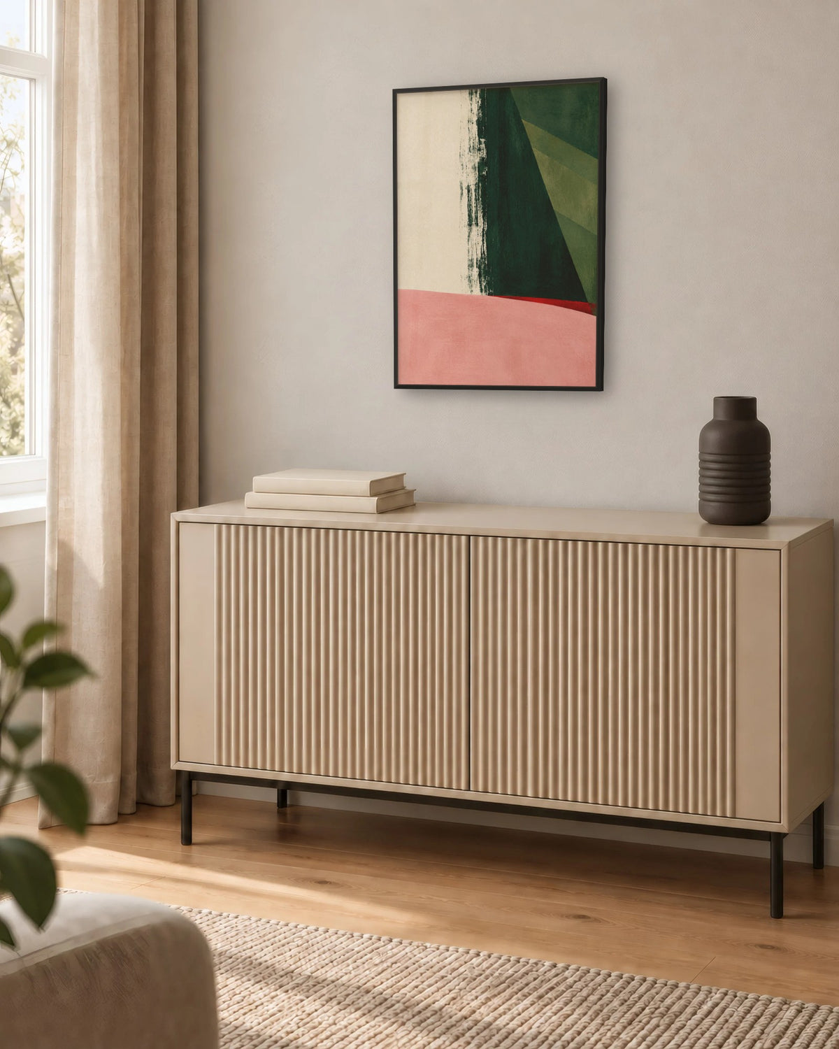 Rideau – Affiche moderne vert forêt