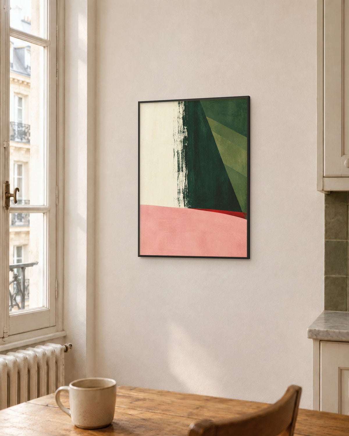Rideau – Affiche moderne vert forêt