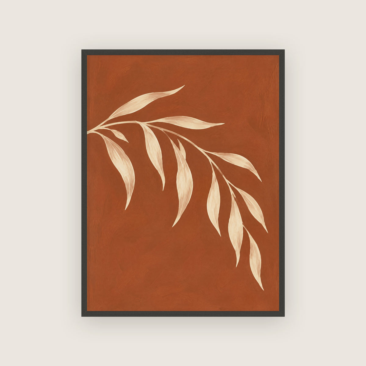 Sanguine – Affiche botanique terracotta