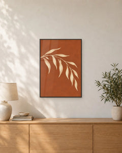 Sanguine – Affiche botanique terracotta