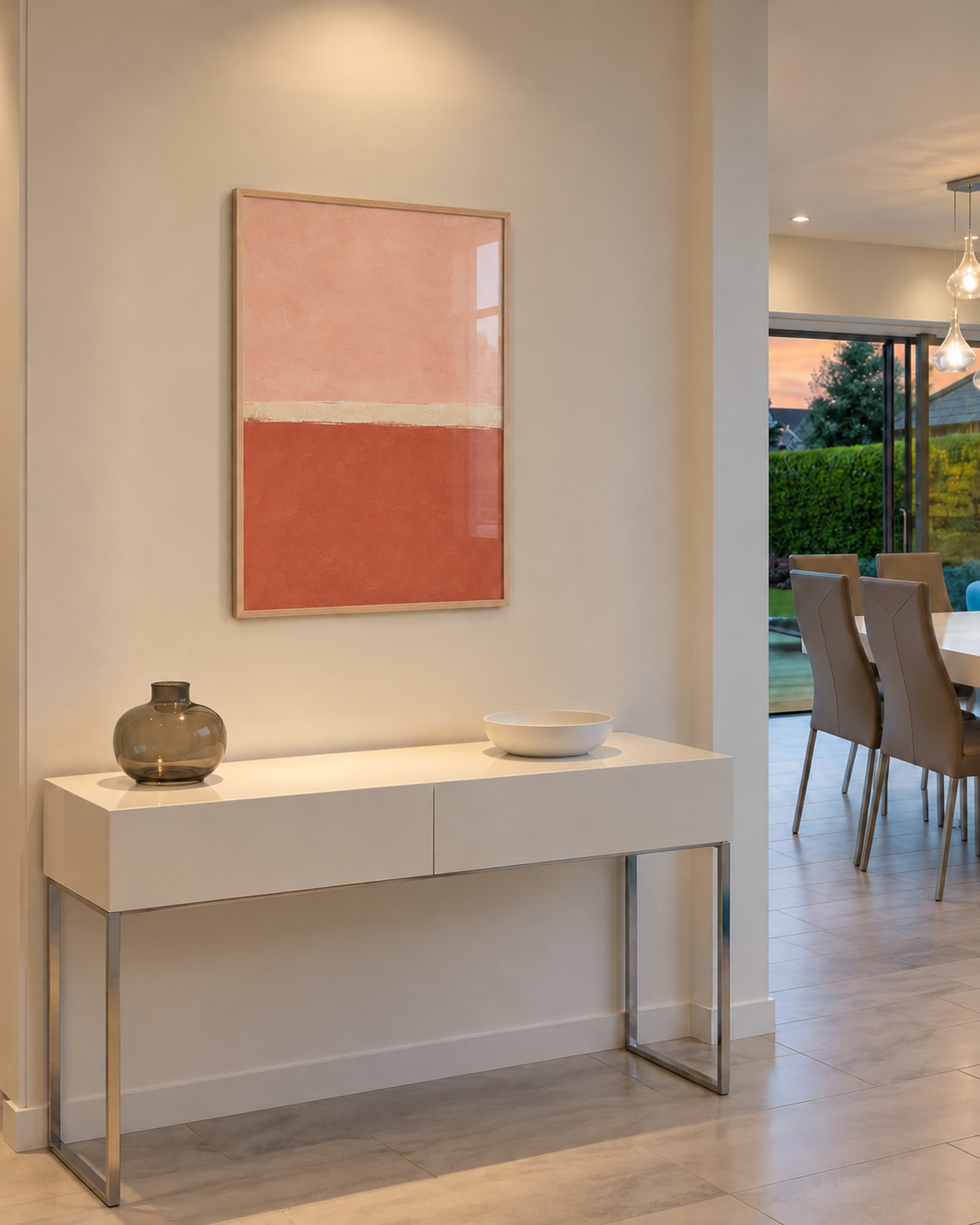 Sans détour – Affiche color block rose