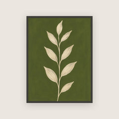 Toscane – Affiche branche vert olive