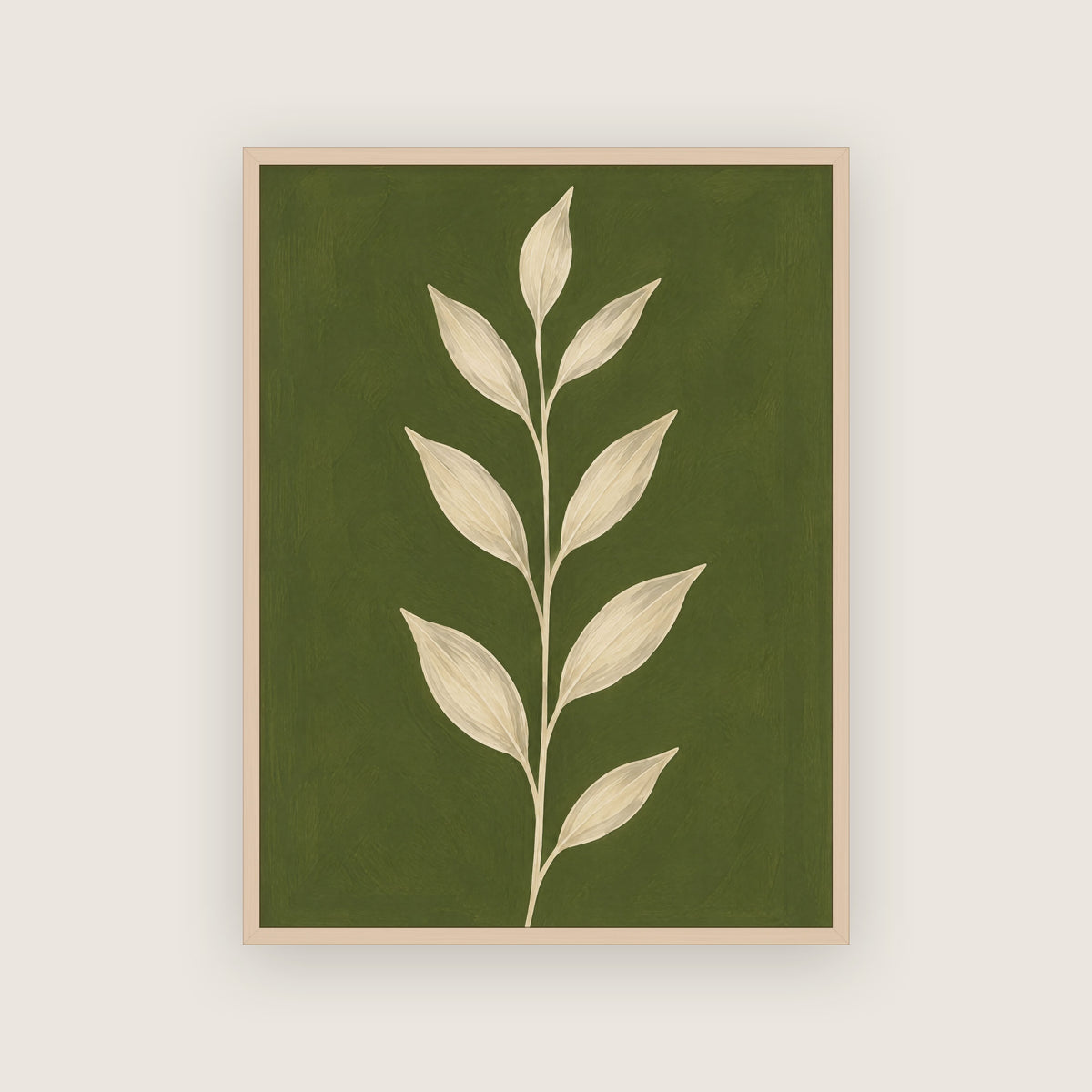Toscane – Affiche branche vert olive