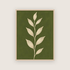 Toscane – Affiche branche vert olive