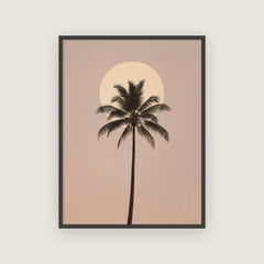 Tulum – Affiche palmier rose poudré