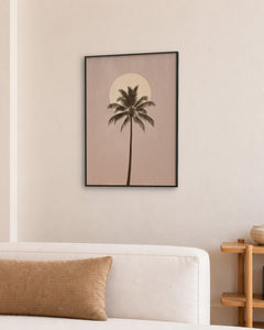 Tulum – Affiche palmier rose poudré