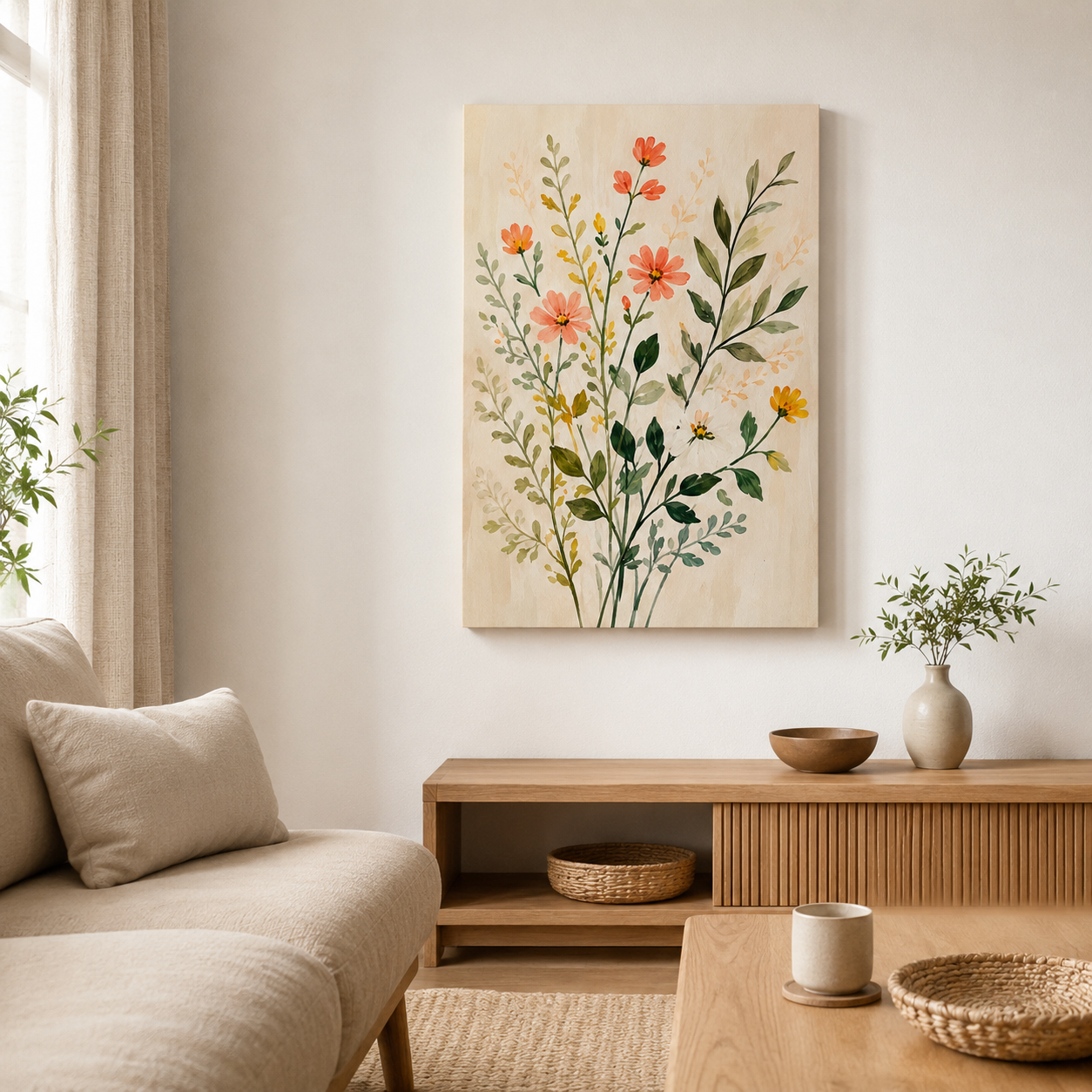 Tiges sauvages – Tableau bouquet de fleurs sauvages