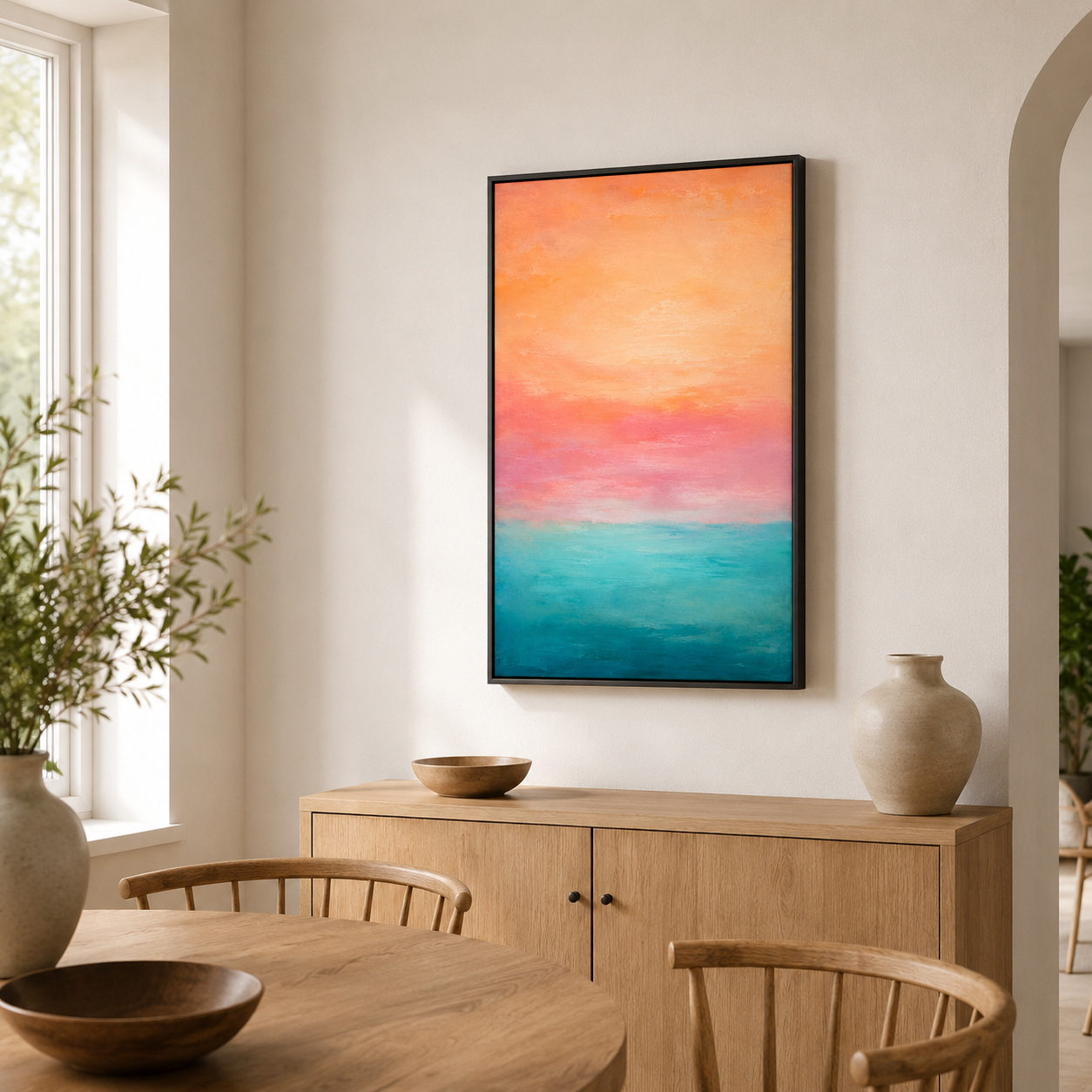 Le moment rivage – Tableau abstrait paysage marin