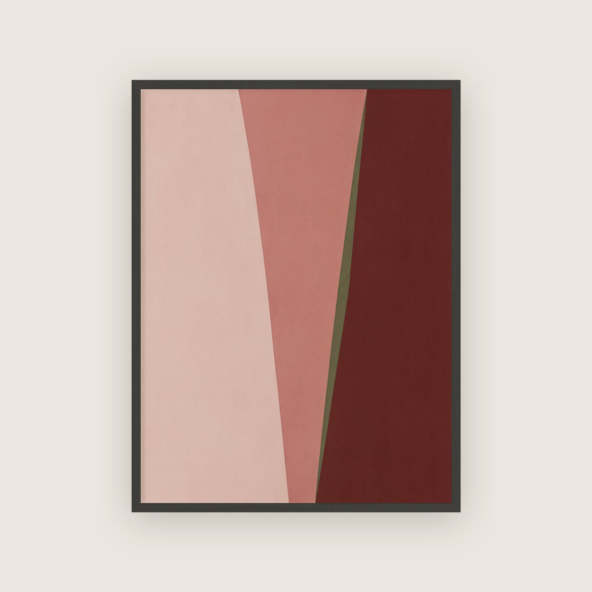 Velours – Affiche abstraite bordeaux et rose