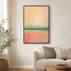 Le relief lointain – Tableau abstrait paysage coloré