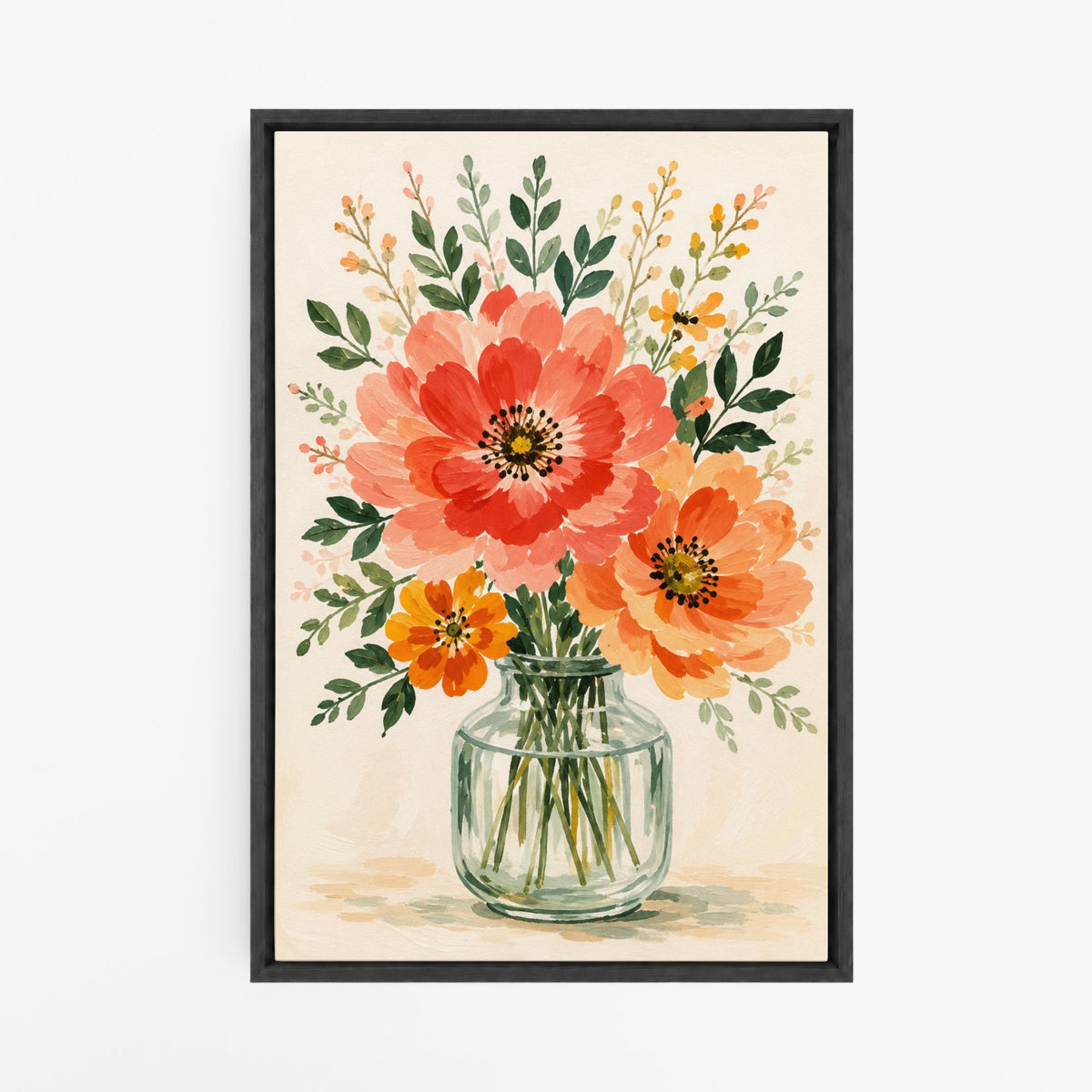 Le bouquet d'octobre – Tableau bouquet de fleurs en vase