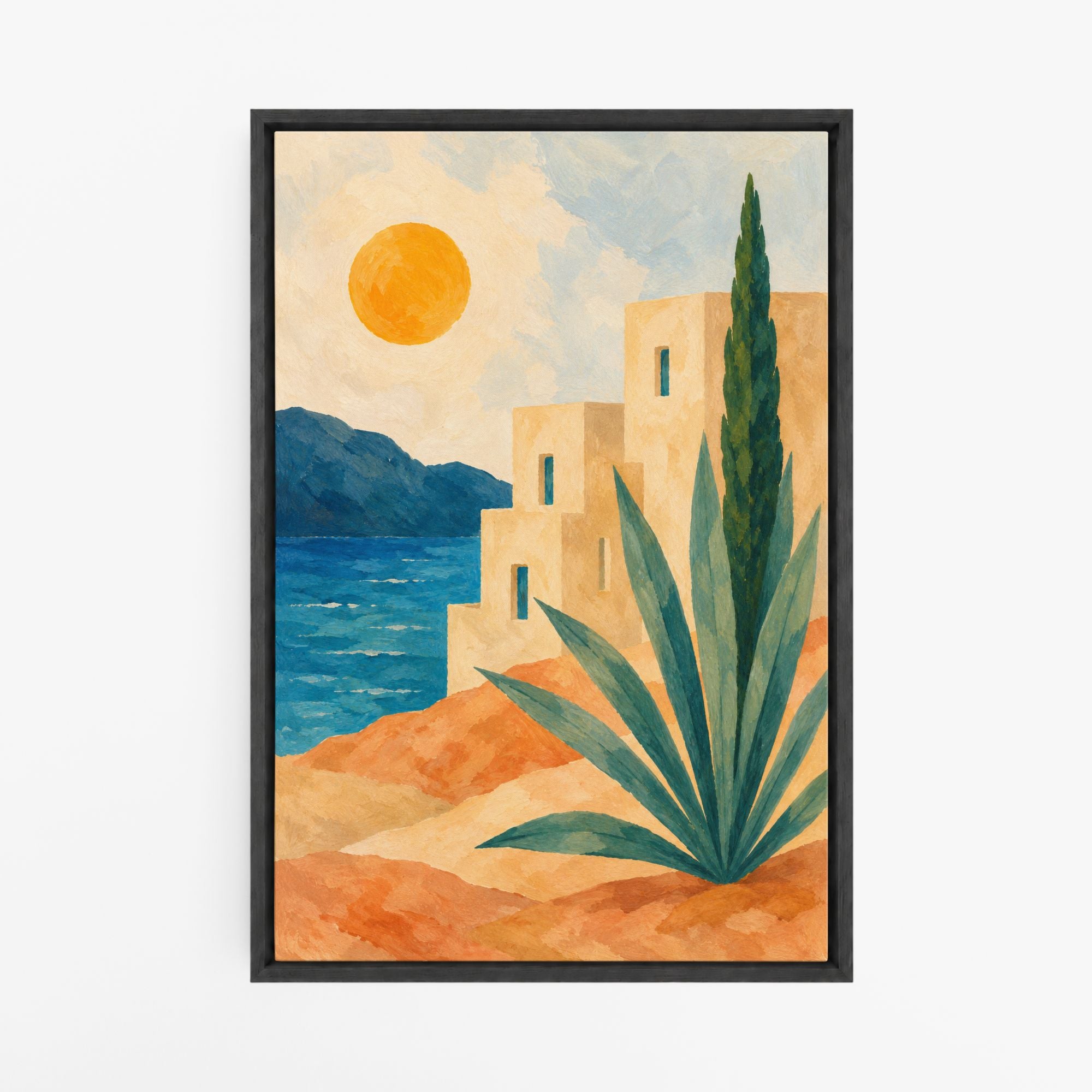 Un Été Loin – Tableau Paysage Méditerranéen